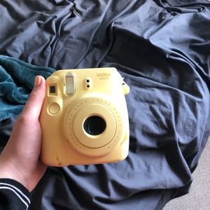 yellow polaroid camera!